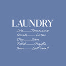 Vinyl Wall Art Decal - Laundry Schedule - 16" x 22" - Trendy Cursive Lovely Design Quote Sticker For Home Bathroom Laundry Room Washing Space Laundry Business Storefront Decor 1