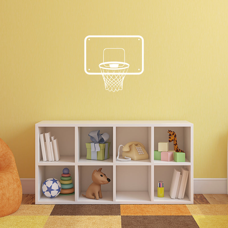 Vinyl Wall Art Decal - Basketball Backboard - 16.5" x 17.5" - Trendy Fun Motivational Basketball Quote Sticker For School Classroom College Office Sport Bar Storefront Gym Fitness Decor 2