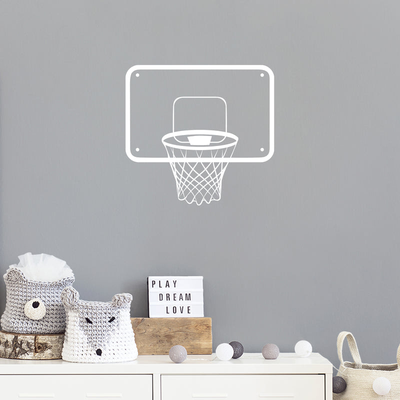 Vinyl Wall Art Decal - Basketball Backboard - 16.5" x 17.5" - Trendy Fun Motivational Basketball Quote Sticker For School Classroom College Office Sport Bar Storefront Gym Fitness Decor 3