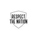 Vinyl Wall Art Decal - Respect The Nation - Trendy Motivating Positive American Football Design Sticker For Living Room College Locker Room Sports Bar Storefront Decor 1