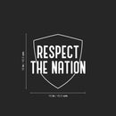 Vinyl Wall Art Decal - Respect The Nation - 16" x 16" - Trendy Motivating Positive American Football Design Sticker For Living Room College Locker Room Sports Bar Storefront Decor 4