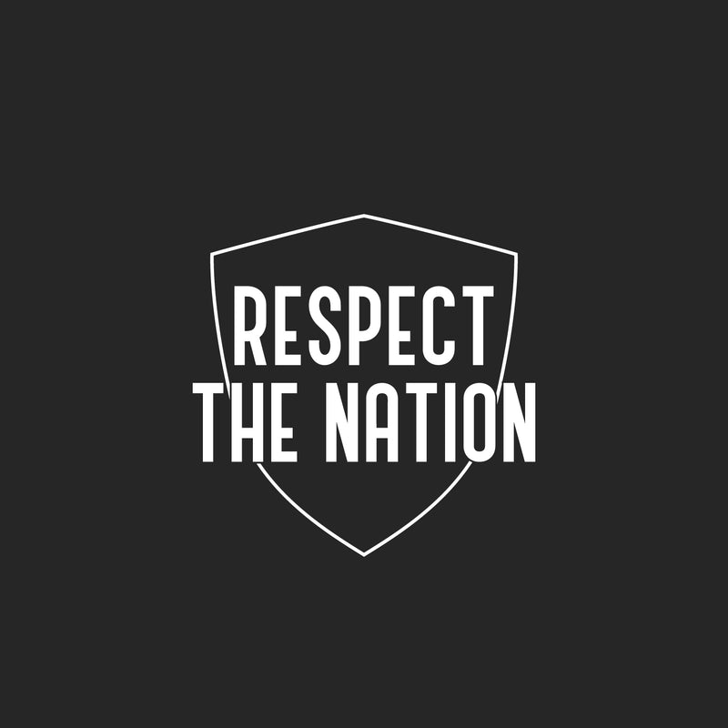 Vinyl Wall Art Decal - Respect The Nation - 16" x 16" - Trendy Motivating Positive American Football Design Sticker For Living Room College Locker Room Sports Bar Storefront Decor 1