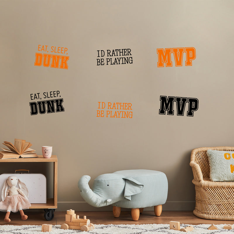 Vinyl Wall Art Decal - Basketball Phrases Pack - Trendy Fun Motivating Positive Quote Sticker For School College Gymnasium Office Sport Bar Storefront Gym Fitness Decor 2