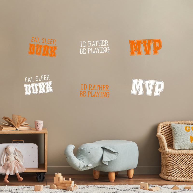 Vinyl Wall Art Decal - Basketball Phrases Pack - 25" x 16" - Trendy Fun Motivating Positive Quote Sticker For School College Gymnasium Office Sport Bar Storefront Gym Fitness Decor 3