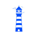 Vinyl Wall Art Decal - Lighthouse - 13.5" x 30" - Beach Icons leading light Shape Cute Modern Trendy Beacon Ocean Navy Design For Home Office Living Room Bedroom Store Decor 1