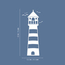 Vinyl Wall Art Decal - Lighthouse - 13.5" x 30" - Beach Icons leading light Shape Cute Modern Trendy Beacon Ocean Navy Design For Home Office Living Room Bedroom Store Decor 4