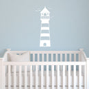 Vinyl Wall Art Decal - Lighthouse - 13.5" x 30" - Beach Icons leading light Shape Cute Modern Trendy Beacon Ocean Navy Design For Home Office Living Room Bedroom Store Decor 3