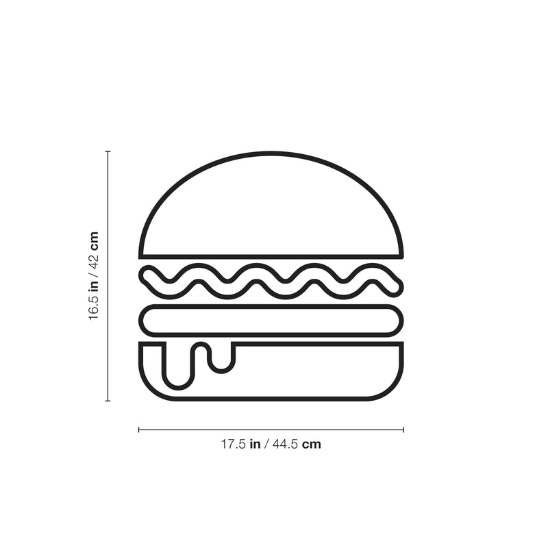 Vinyl Wall Art Decal - Burger Sign - 16. - Trendy Fun Hamburger Shape Food Design Sticker For Home Kitchen Dining Room Dinner Restaurant Cafeteria Coffee Shop Storefront Decor 4