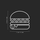 Vinyl Wall Art Decal - Burger Sign - 16.5" x 17.5" - Trendy Fun Hamburger Shape Food Design Sticker For Home Kitchen Dining Room Dinner Restaurant Cafeteria Coffee Shop Storefront Decor 4