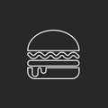 Vinyl Wall Art Decal - Burger Sign - 16.5" x 17.5" - Trendy Fun Hamburger Shape Food Design Sticker For Home Kitchen Dining Room Dinner Restaurant Cafeteria Coffee Shop Storefront Decor 1