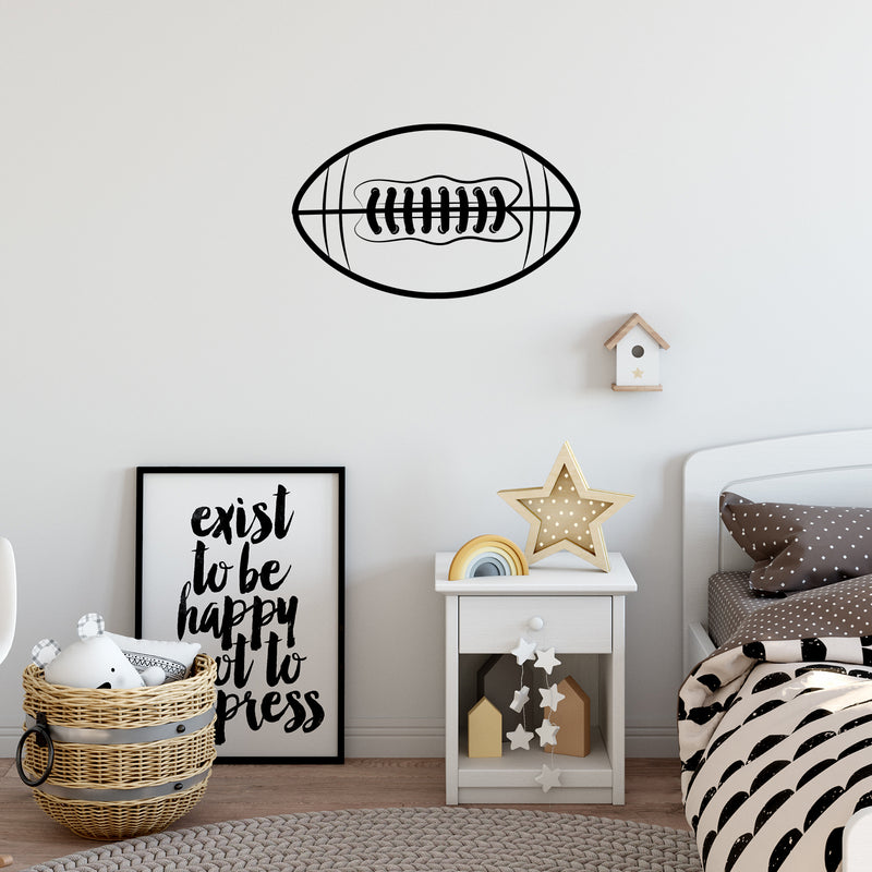 Vinyl Wall Art Decal - American Football Ball - 16" x 26.5" - Trendy Motivating Positive Fun Design Sticker For Home Living Room College Locker Room Sports Bar Storefront Decor 2