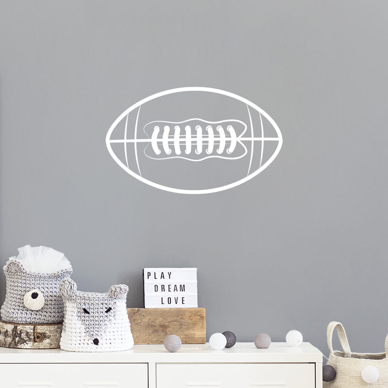 Vinyl Wall Art Decal - American Football Ball - 16" x 26.5" - Trendy Motivating Positive Fun Design Sticker For Home Living Room College Locker Room Sports Bar Storefront Decor 2