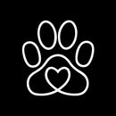 Vinyl Wall Art Decal - Paw Heart - 5" x 5" - Cute Shapes Dog Paw Icon Bumper Sticker For Car Window Thermos Coffee Mug Luggage Office Notebook Laptop Decor 1