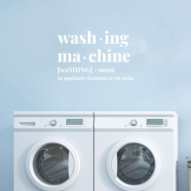 Vinyl Wall Art Decal - Washing Machine - 14" x 9" - Wash Modern Humor Funny Definition Quote Sticker For Home Bathroom Washing Room Space Laundry Decor 2