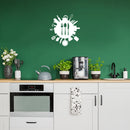 Vinyl Wall Art Decal - Fork; Spoon And Knife Figures - 17.5" x 16.5" - Modern Inspirational Sticker For Home Bedroom Family Room Kitchen Dining Room Restaurant Coffee Shop Decor 2