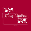 Vinyl Wall Art Decal  - We Wish You A Merry Christmas - 22.5" x 32" - Christmas Holiday Seasonal Sticker - Indoor Home Apartment Wall Door Window Bedroom Workplace Decor Decals 4