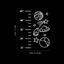 Vinyl Wall Art Decal - Space Scale - 39" x 50" - Height Chart Ruler Measurement Growth Chart Planets Design Sticker For Children Bedroom Home Baby Nursery Daycare Kids Room Decor 4