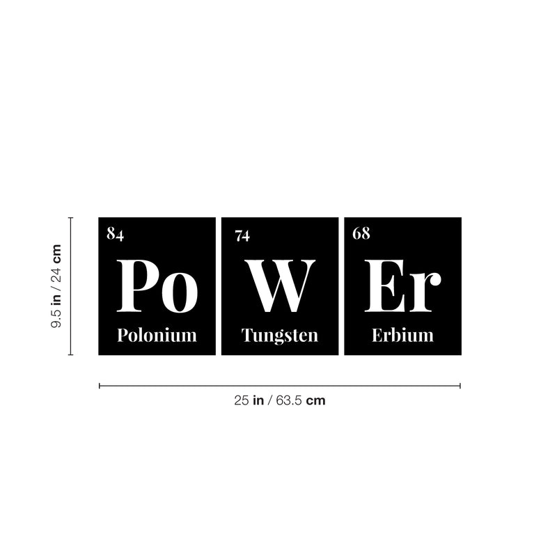 Vinyl Wall Art Decal - Power Chemical Elements - 25" x 9.5" - Modern Motivational Science Quote Sticker For Home Bedroom Closet School Classroom Work Office Decor 4