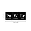 Vinyl Wall Art Decal - Power Chemical Elements - 25" x 9.5" - Modern Motivational Science Quote Sticker For Home Bedroom Closet School Classroom Work Office Decor 4