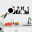 Vinyl Wall Art Decal - Kitchen Plates - 10" x 27.5" - Modern Inspirational Sticker For Home Bedroom Family Room Kitchen Dining Room Restaurant Coffee Shop Decor 2