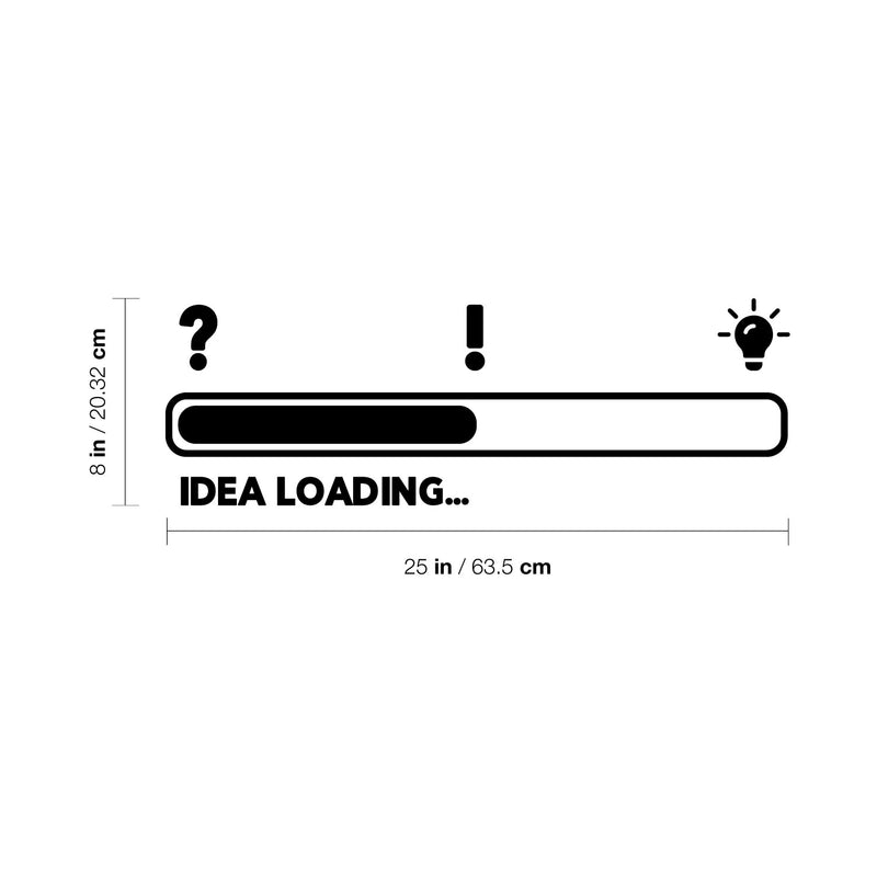 Vinyl Wall Art Decal - Idea Loading ???? - 8" x 25" - Trendy Inspiring Funny Good Vibes Quote Sticker For Home Playroom Living Room Classroom School Office Coffee Shop Decor 4