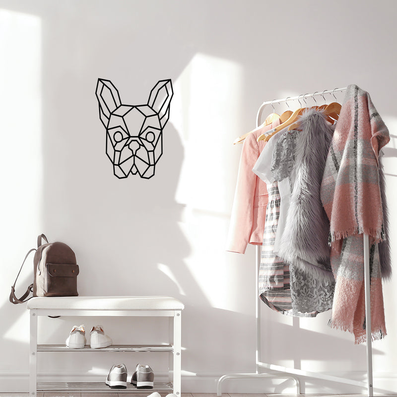 Vinyl Wall Art Decal - French Bulldog - Cute Minimal Geometric Sticker For Veterinary Office Bedroom Boutique Beauty Salon Mirror Pets Lovers Home Decor 2
