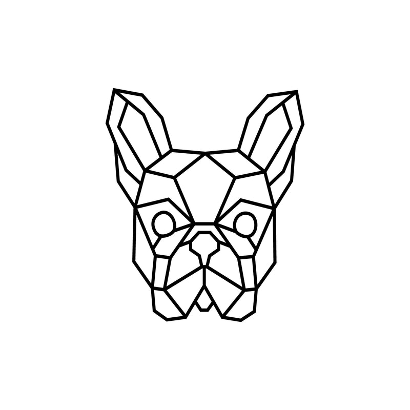 Vinyl Wall Art Decal - French Bulldog - Cute Minimal Geometric Sticker For Veterinary Office Bedroom Boutique Beauty Salon Mirror Pets Lovers Home Decor 1