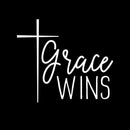 Vinyl Wall Art Decal - Grace Wins - 8.5" x 10" - Spiritual Lovely Inspiring Quote Sticker For Home Bedroom Living Room Religious Center Decor 1