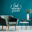 Vinyl Wall Art Decal - God Keeps His Promises - 13" x 15" - Modern Spiritual Lovely inspirational Quote Sticker For Home Bedroom Living Room Closet Coffee Shop Religious Center Decor 3
