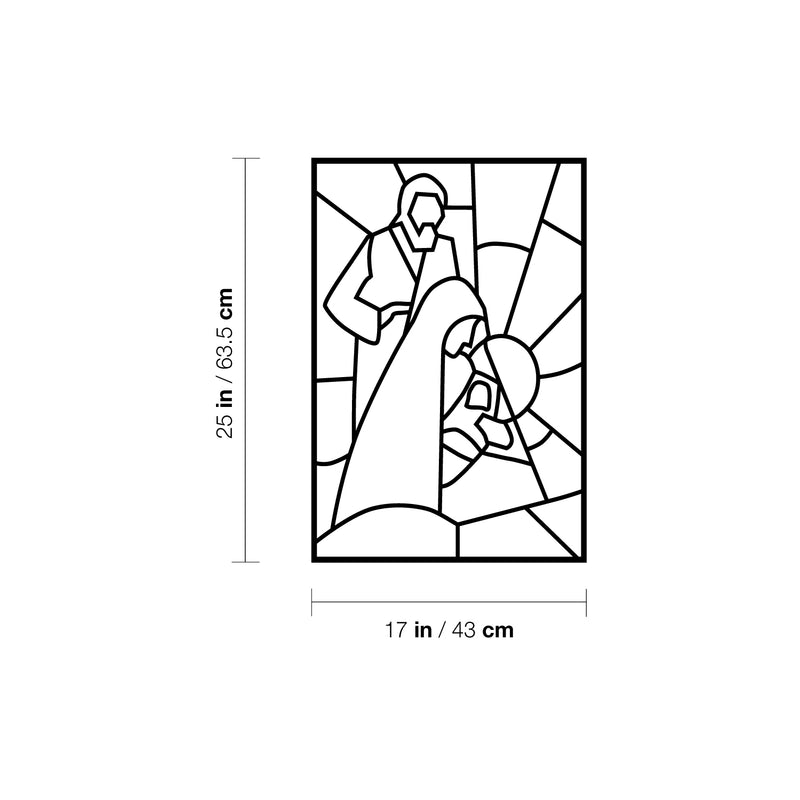 Vinyl Wall Art Decal - Nativity Scene - 25" x 17" - Lovely Inspirational Christmas Season Quote Sticker For Home Family Living Room Playroom Playground Holiday Decor 4