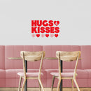 Vinyl Wall Art Decal - Hugs And Kisses - 7" x 12" - Modern Inspirational Quote Sticker For Couples Home Office Boyfriend Girlfriend Bedroom Valentine's Day Decor 2