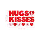 Vinyl Wall Art Decal - Hugs And Kisses - 7" x 12" - Modern Inspirational Quote Sticker For Couples Home Office Boyfriend Girlfriend Bedroom Valentine's Day Decor 4