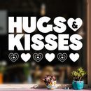 Vinyl Wall Art Decal - Hugs And Kisses - 7" x 12" - Modern Inspirational Quote Sticker For Couples Home Office Boyfriend Girlfriend Bedroom Valentine's Day Decor 3