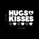 Vinyl Wall Art Decal - Hugs And Kisses - 7" x 12" - Modern Inspirational Quote Sticker For Couples Home Office Boyfriend Girlfriend Bedroom Valentine's Day Decor 4