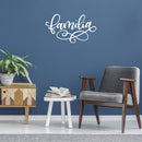 Vinyl Wall Art Decal - Familia - 28" x 16" - Modern Inspirational Word Quote Sticker For Latin Family Home Office Couple Bedroom Living Room Entryway Decor 2