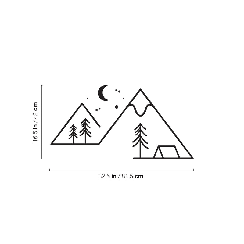 Vinyl Wall Art Decal - Camping - 32. - Cute Modern Stickers Design For Home Apartment Kids Bedroom Living Room Playroom Nursery School Decoration 4