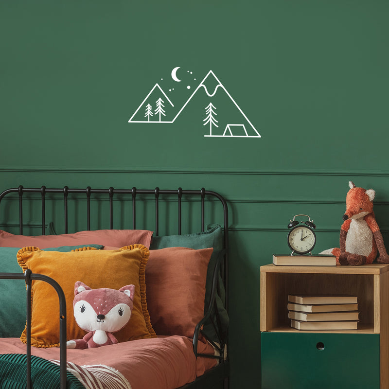 Vinyl Wall Art Decal - Camping - 32.5" x 16.5" - Cute Modern Stickers Design For Home Apartment Kids Bedroom Living Room Playroom Nursery School Decoration 3