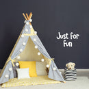 Vinyl Wall Art Decal - Just For Fun - 16" x 25" - Trendy Inspirational Cute Design Sticker For Children Bedroom Home Baby Nursery Daycare Kids Room Decor 3