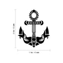 Vinyl Wall Art Decal - Mermaid Decoration - 17" x 20" - Beach Icons Boat Cute Modern Trendy Anchor Shape Ocean Navy Design For Home Office Living Room Bedroom Store Decor 4