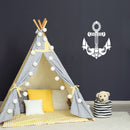 Vinyl Wall Art Decal - Mermaid Decoration - 17" x 20" - Beach Icons Boat Cute Modern Trendy Anchor Shape Ocean Navy Design For Home Office Living Room Bedroom Store Decor 2