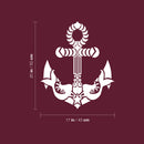 Vinyl Wall Art Decal - Mermaid Decoration - 17" x 20" - Beach Icons Boat Cute Modern Trendy Anchor Shape Ocean Navy Design For Home Office Living Room Bedroom Store Decor 4