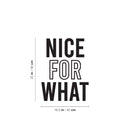 Vinyl Wall Art Decal - Nice For What - 22" x 16.5" - Trendy inspirational Fun Positive Good Vibes Sticker For Home Bedroom Closet Living Room Office Coffee Shop Decor 4