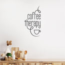 Vinyl Wall Art Decal - Coffee Therapy - 32" x 17" - Modern Inspirational Caffeine Lovers Quote Mug Figure Sticker For Home Office Kitchen Coffee Shop Restaurant Decor 2