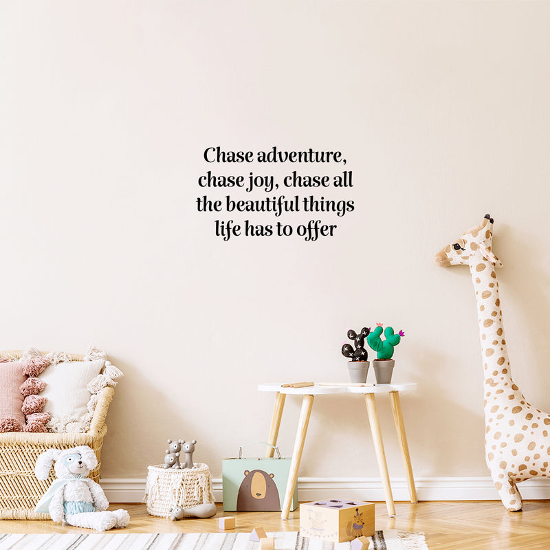 Vinyl Wall Art Decal - Chase Adventure Chase Joy - 15" x 25" - Modern Inspiring Positive Good Vibes Quote Sticker For Home Living Room Kids Bedroom Playroom Classroom School Office Decor 3