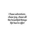 Vinyl Wall Art Decal - Chase Adventure Chase Joy - Modern Inspiring Positive Good Vibes Quote Sticker For Home Living Room Kids Bedroom Playroom Classroom School Office Decor 1