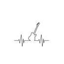 Vinyl Wall Art Decal - Music Life - 16.5" x 25" - Trendy Fun Inspiring Guitar Shape Positive Design Sticker For Home Bedroom Living Room Office School Coffee Shop Gym Fitness Decor 1