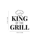 Vinyl Wall Art Decal - King Of The Grill - 16.5" x 16" - Modern Inspirational Sticker For Home Bedroom Family Room Kitchen Dining Room Restaurant Decor 4