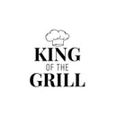 Vinyl Wall Art Decal - King Of The Grill - 16.5" x 16" - Modern Inspirational Sticker For Home Bedroom Family Room Kitchen Dining Room Restaurant Decor 1