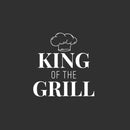 Vinyl Wall Art Decal - King Of The Grill - 16.5" x 16" - Modern Inspirational Sticker For Home Bedroom Family Room Kitchen Dining Room Restaurant Decor 1