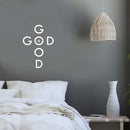 Vinyl Wall Art Decal - God Is Good - 14" x 10" - Modern Inspirational Spiritual Religious Quote Sticker For Home Office Church Living Room Bedroom Decor 2